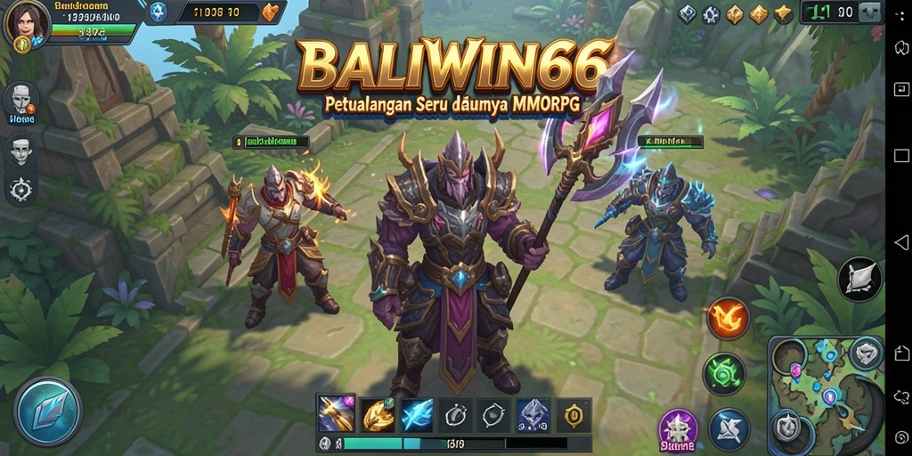 Tampilan gameplay menarik di dunia fantasi BALIWIN66.