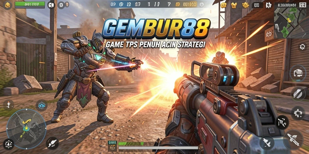 Tampilan aksi seru dalam gameplay GEMBUR88.