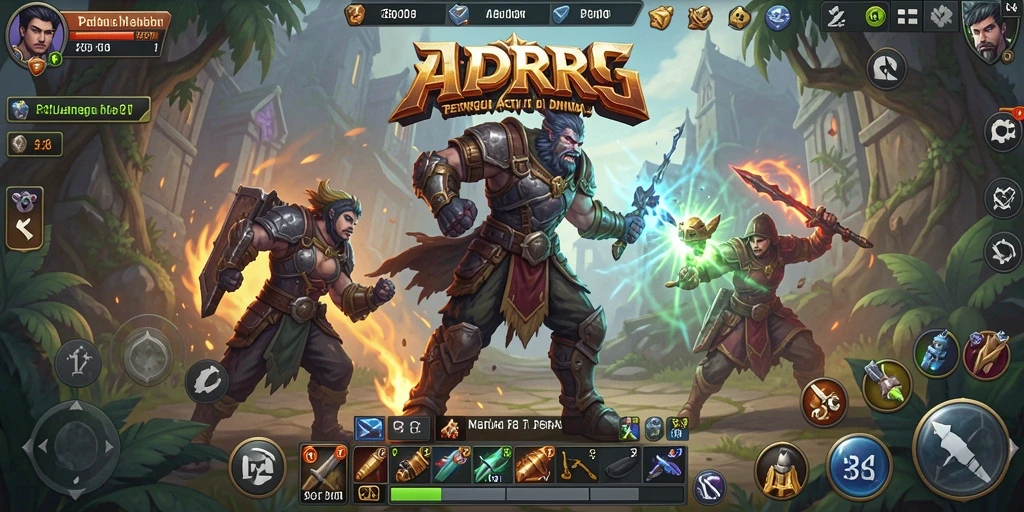 Tampilan gameplay mendebarkan dalam dunia petualangan ARPG.