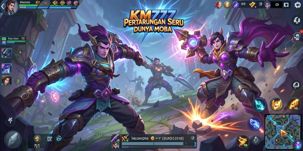 Tangkapan layar gameplay MOBA yang mengesankan dan menarik.