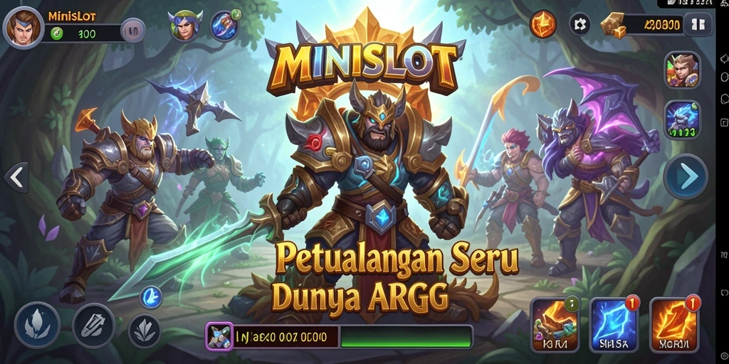 Screenshot gameplay MINISLOT menampilkan keseruan pertempuran ARPG yang mendebarkan.