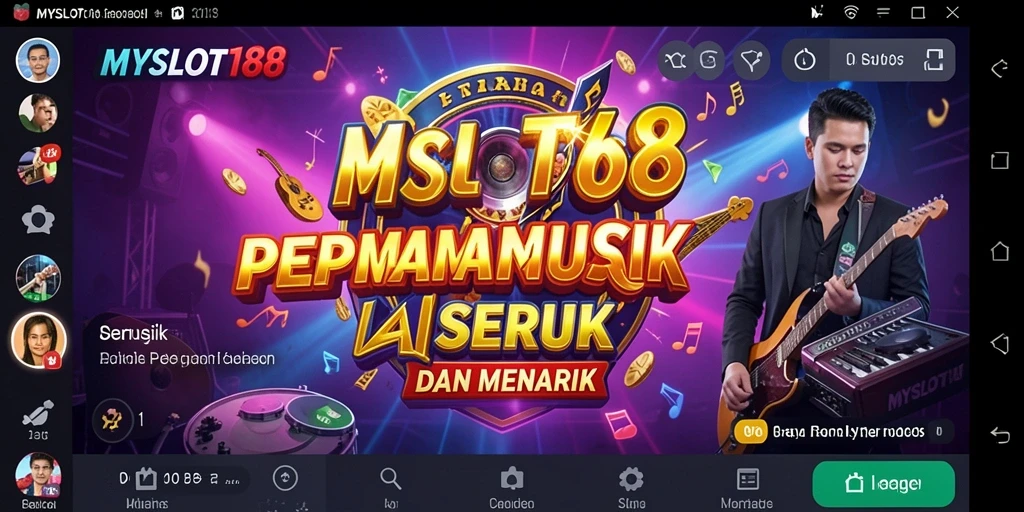 Screenshot MYSLOT188 menampilkan gameplay musik yang seru dan interaktif.