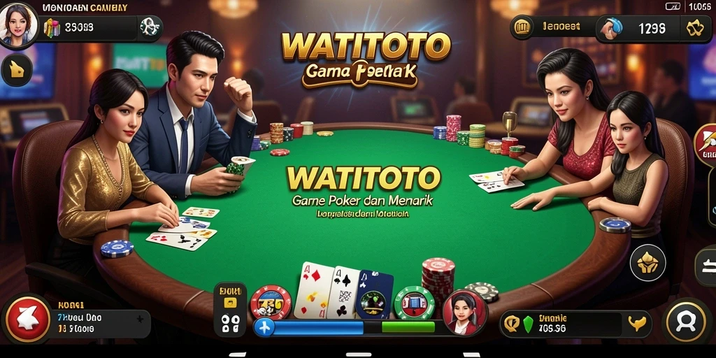 Tampilan gameplay Poker yang seru di WATITOTO.